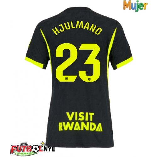 Camiseta Atletico Madrid Morten Hjulmand #23 Visitante Equipación para mujer 2026-27 manga corta